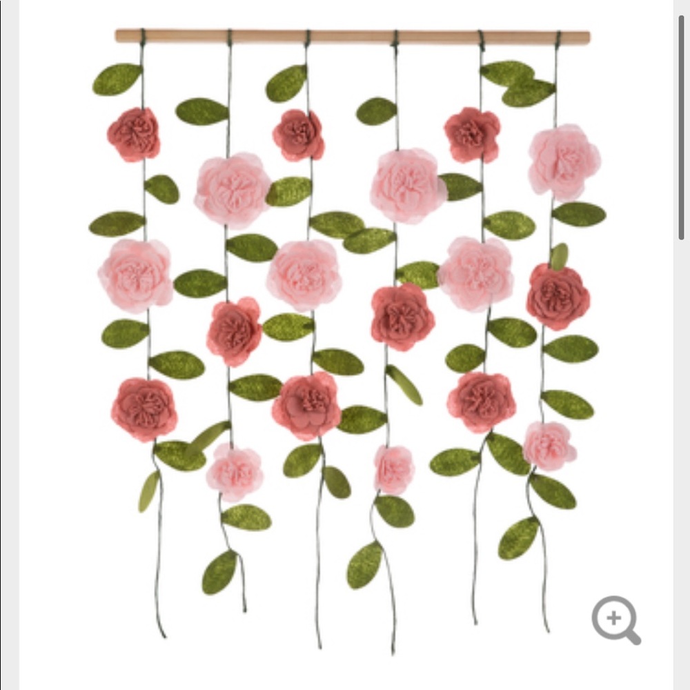 Pink hanging flowers